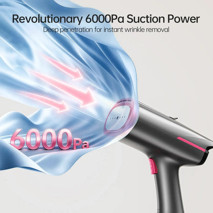 Portable 2-in-1 Clothes Steamer Iron, 1400W Vacuum Suction Garment Steamer with Large Ceramic Panel, 270ml Capacity for Household & Travel Wrinkle Care
