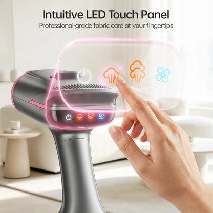 Portable 2-in-1 Clothes Steamer Iron, 1400W Vacuum Suction Garment Steamer with Large Ceramic Panel, 270ml Capacity for Household & Travel Wrinkle Care